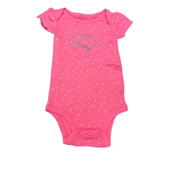 Lot of 4 Bodysuits Girls Infant Size 0 3 Months Short Sleeve tank Pink Daddys Sw - Picture 3 of 5